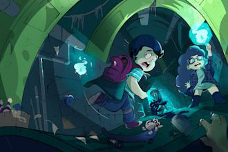 draw wonderful children illustration for book or comic