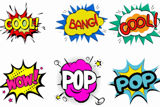 create professional pop art logo