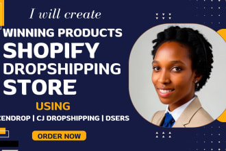 design shopify website dropshipping store via spocket, zendrop, cj dropshipping