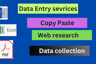 do data entry ,web research ,copy paste jobs