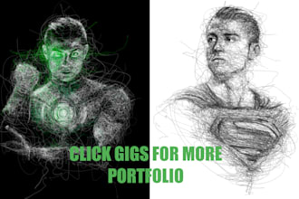 draw you as superhero from your photos in my style