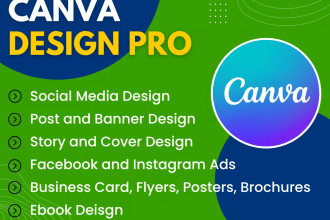 designs any type of canva pro logo business card and flyer