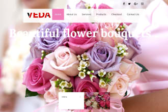 create flower gardening website design