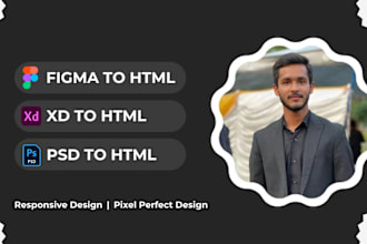 convert figma to html psd to html resposnive bootstrap