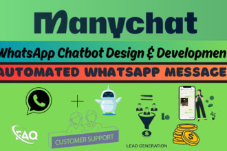 develop whatsapp chatbot using manychat