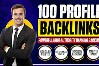 create da 70 profile backlinks for SEO ranking