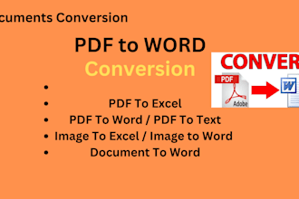 do pdf to word, images to word and pdf conversion