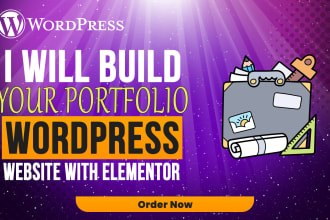 build your portfolio wordpress website with elementor