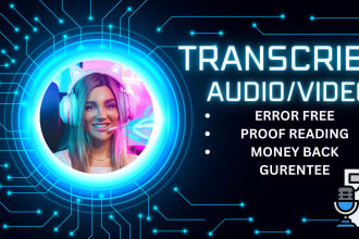 transcribe audio or video file to text