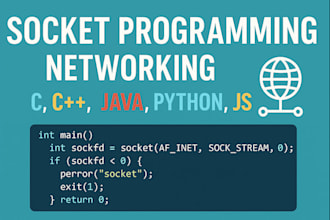 do socket programming and networking udp tcp in c cpp java python js, os, cuda