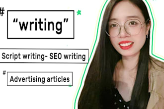 write scripts on youtube, as well as tiktok, douyin,