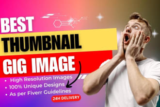 seo optimize gig title, design high quality, fiverr gig image,youtube thumbnail
