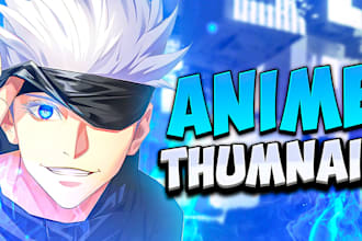 design stunning anime thumbnail design for youtube