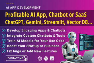 develop gpt4o ai app, chatbot or saas in openai, langchain, streamlit, vectordb