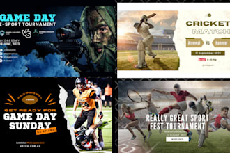 create a creative sports banner design for your next event