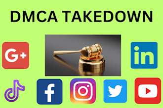submit take down  report under dmca to google,yt,ticktok,fb,ig,mugshot