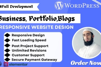 build business website, personal portfolio website, blogs wordpress design