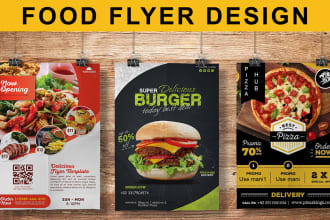 make real estate flyer, food flyer, marketing flyer in just 3hrs