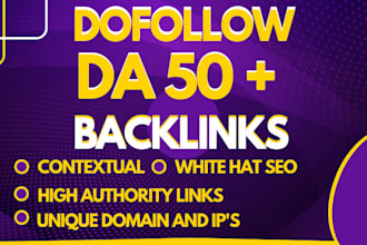 make da 50 dofollow contextual backlinks
