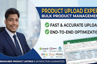do bulk product upload to shopify or woocommerce store