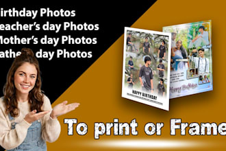 create birthday photos for print or frame