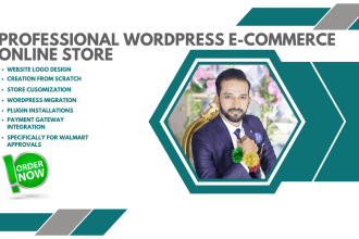 create a professional wordpress ecommerce store or woocommerce online store