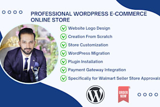 create a professional wordpress ecommerce store or woocommerce online store