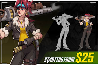 draw concept art and illustration of characters and monsters