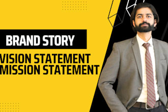 write brand story, vision, and mission statement