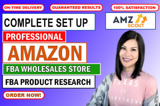 set up complete amazon fba wholesales, amazon fba product research, fba manager