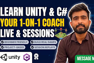 be your unity tutor and teach unity c sharp game development