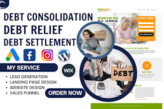 generate debt relief lead debt settlement debt consolidation debt relief website