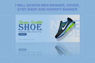 design web banner, cover, etsy shop and shopify banner