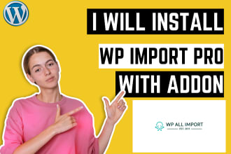 wp all import pro installation with addons
