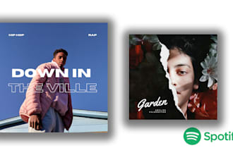 create a professional album cover design for spotify