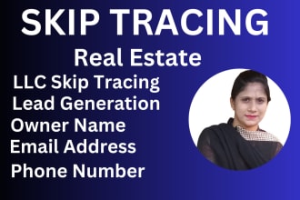 furnish skip tracing for real estate business