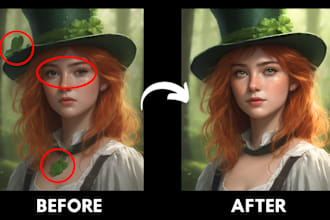 fix ai art, enhance it, paint over and remove background