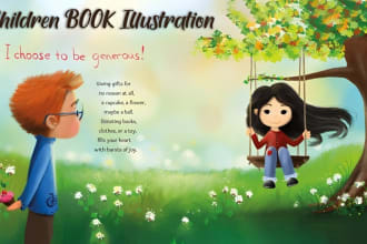 do children book illustration and kids book story
