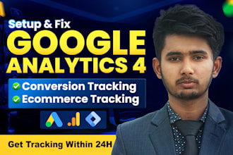 setup google analytics 4, ecommerce tracking conversion tracking, ga4 issue