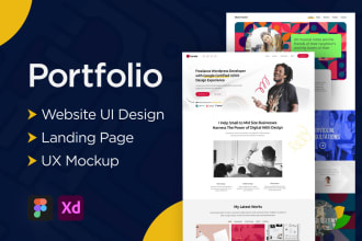 design a portfolio website or landing page in figma