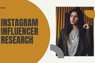 do instagram influencer research and influencer outreach