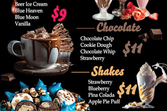 design design dessert menu, leaflet or flyer
