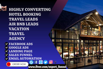 generate hotel booking leads tourism leads vacation travel agency website sales