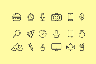do unique, simple and trendy icon design