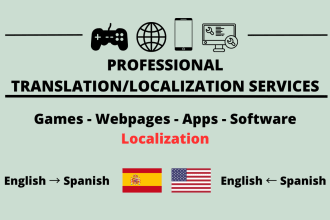 translate and localize your app or web into english or spanish
