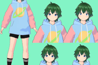 create custom vtuber 3d model using vroid