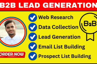 do b2b lead generation data collection and web research