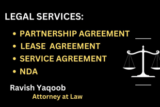 be your business lawyer for partnership and lease agreement