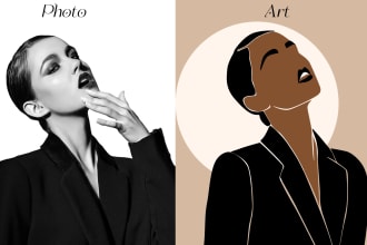 create exclusive illustrations of people in flat style