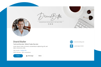 design eye catching linkedin personal and company covers